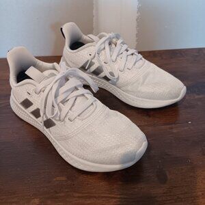 Adidas Puremotion White Silver Metallic Women’s Running Shoes Size 7.5